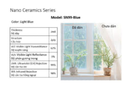 phim cach nhiet Nano ceramics series - SN99-Blue