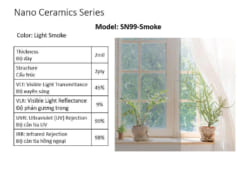 phim cach nhiet Nano ceramics series - SN99-Smoke