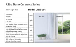 phim cach nhiet Ultra Nano ceramics series - UN99-LB4