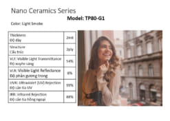 phim cach nhiet Nano ceramics series - TP80-G1