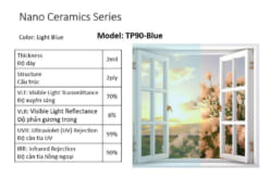 phim cach nhiet Nano ceramics series - TP90-Blue
