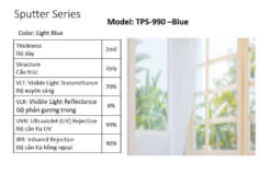 phim cach nhiet Sputter Series - TPS-990-Blue